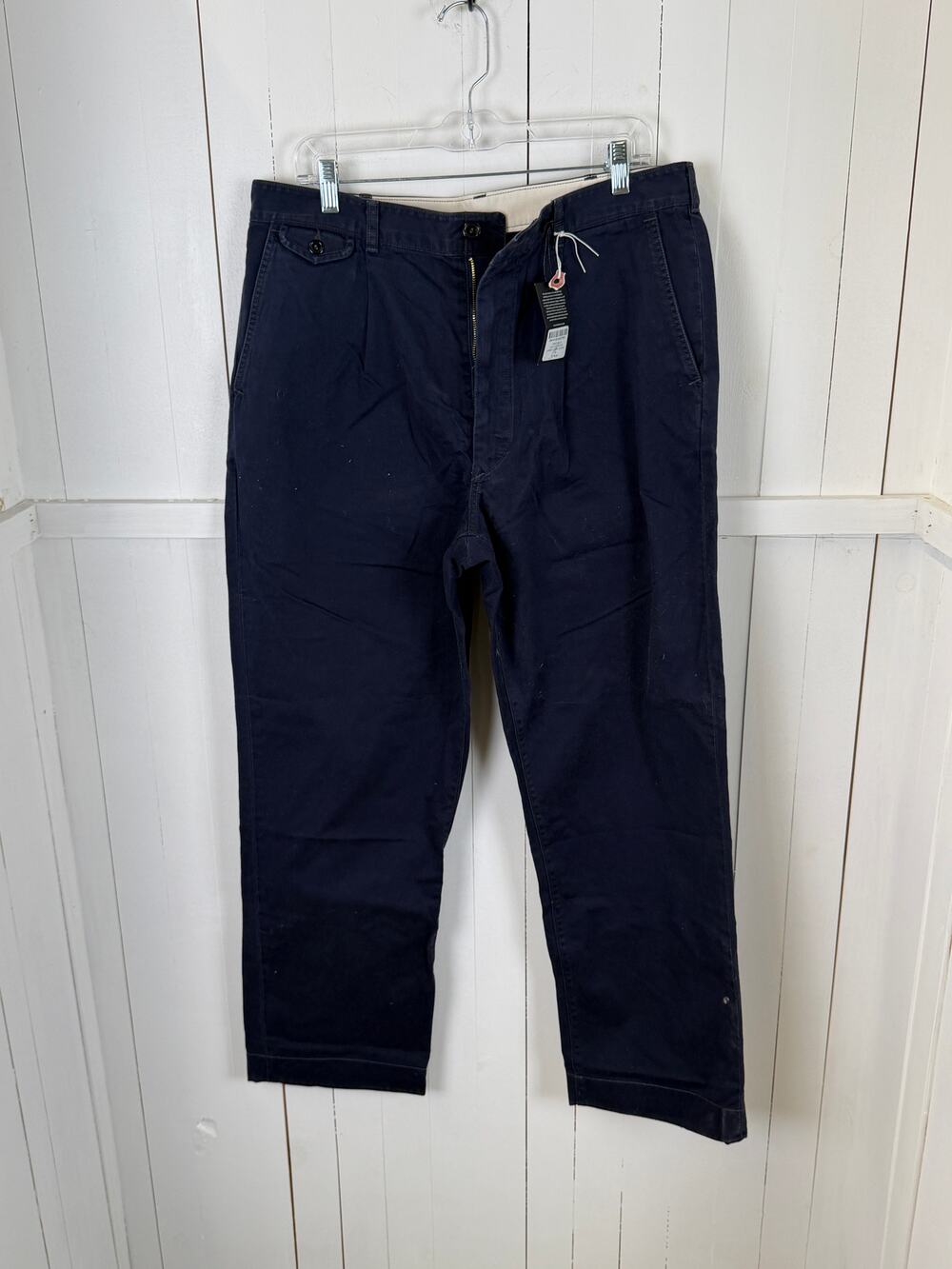 Buck Mason Blue 100% Cotton Dress Pants Size 34x30 Men’s